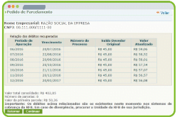 listagem de débitos